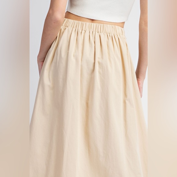 Bow Front Ric Rac Trim A-Line Midi Skirt - eesome - Picture 8 of 8